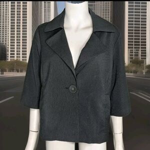 Black Striped Womens Small Blazer Willi Smith